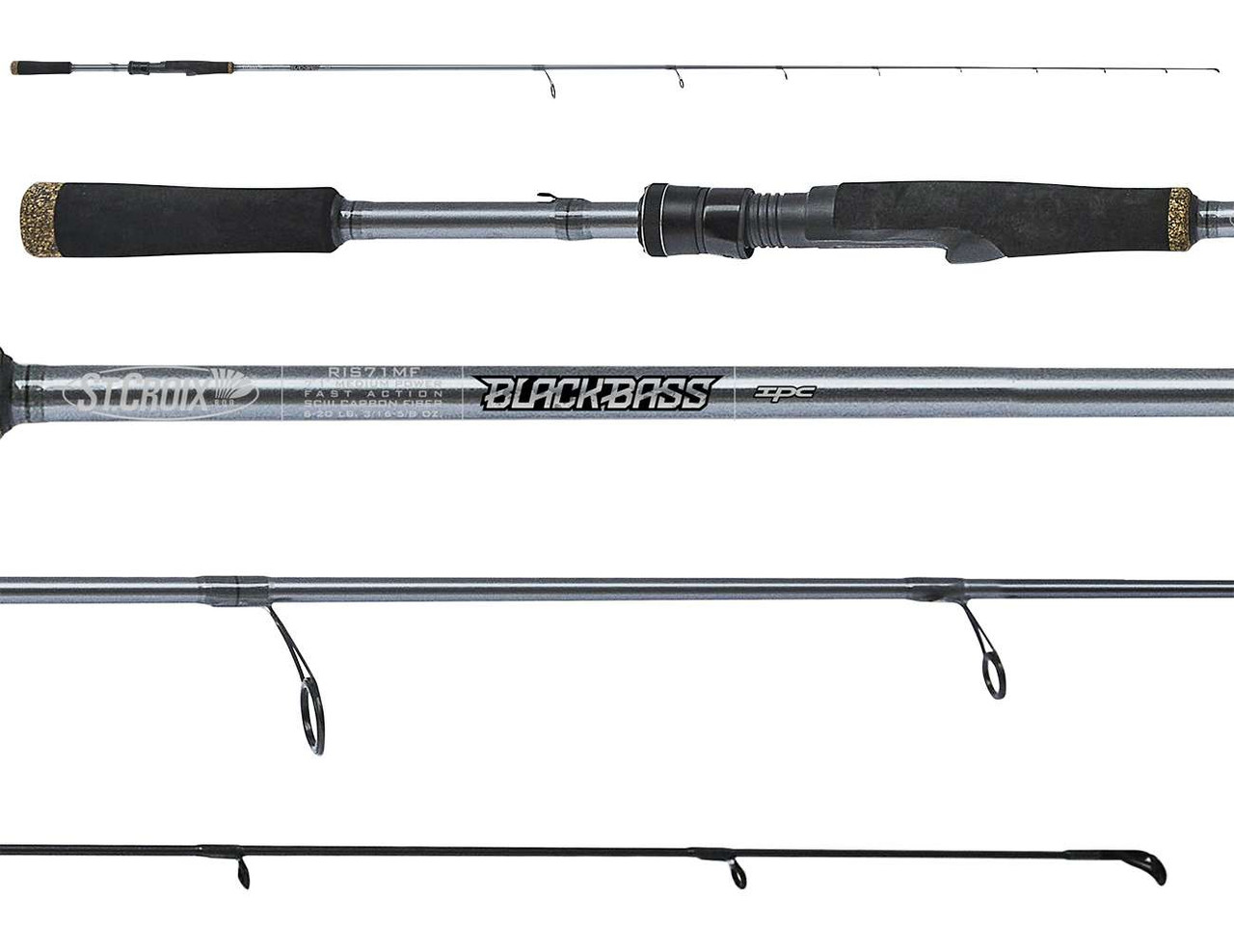 St Croix Black Bass Spinning Rod RIS68MXF2 5.3-17.7g